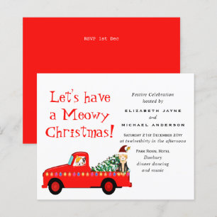 Weihnachtskatzen LKW Urlaub Einladungen