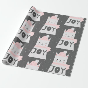 Weihnachtskatzen-Muster-niedlicher HaustierKitty Geschenkpapier