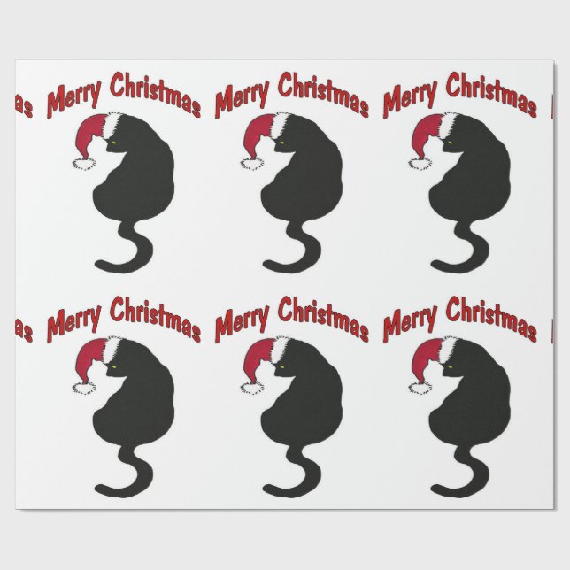Weihnachtskatzen-Packpapier Geschenkpapier (Flach)