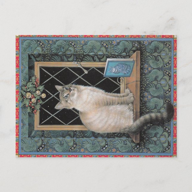 Weihnachtskatzen-Postkarte, Postkarte (Vorderseite)