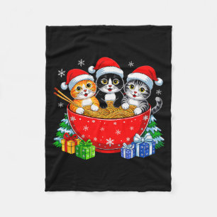 Weihnachtskatzen Ramen Kätzchen Anime Weihnachten  Fleecedecke