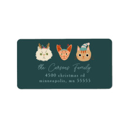 Weihnachtskatzen Rücksendeadresse Adressaufkleber