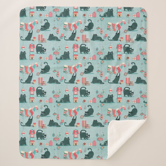 Weihnachtskatzen Sherpadecke (Vorderseite)
