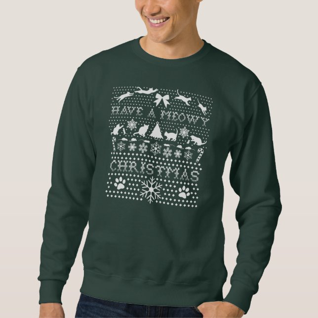 Weihnachtskatzen Sweatshirt (Vorderseite)