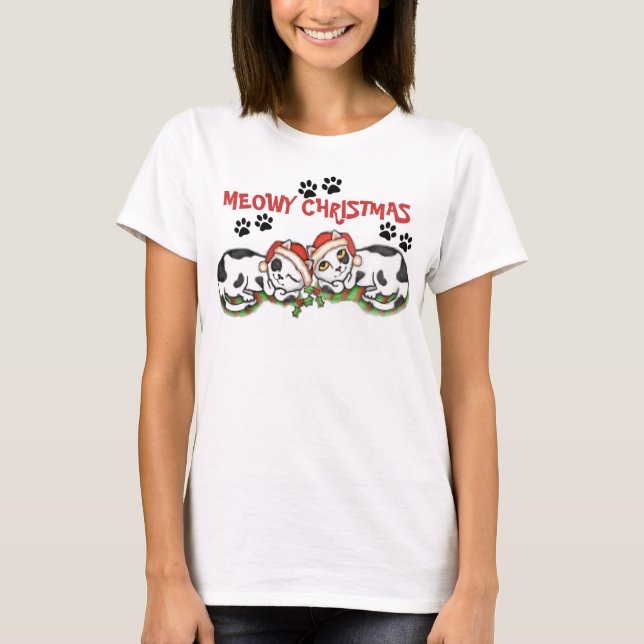 Weihnachtskatzen-T - Shirt (Vorderseite)