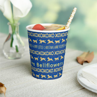 Weihnachtskatzen und Hunde Pappbecher