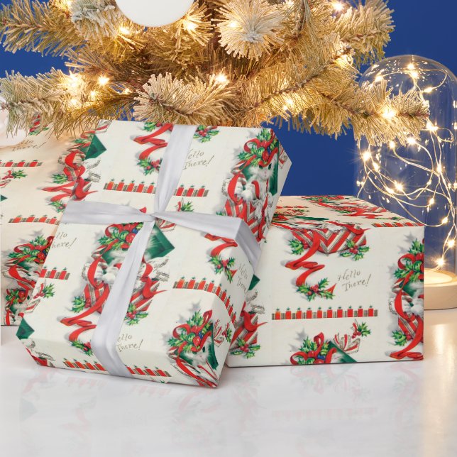 Weihnachtskatzen Weihnachtsfeier Geschenkpapier (Feiertage)