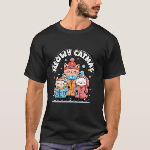Weihnachtskatzenbesitzer Frohe Weihnachten Meow Ki T-Shirt