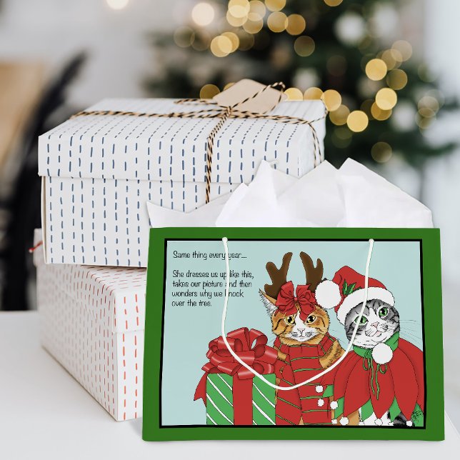 Weihnachtskatzenbuddies Große Geschenktüte (Von Creator hochgeladen)