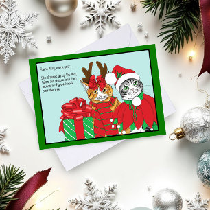 Weihnachtskatzenbuddies Karte