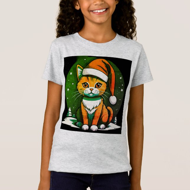 Weihnachtskatzendesign: Niedlich & feierlich T-Shirt (Vorderseite)
