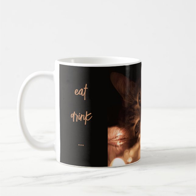 Weihnachtskatzenfrost Kaffeetasse (Links)