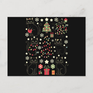Weihnachtskatzengeschenk für Katzenbesitzer Postkarte