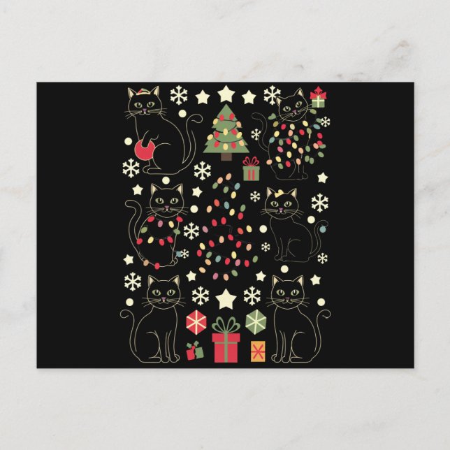 Weihnachtskatzengeschenk für Katzenbesitzer Postkarte (Vorderseite)