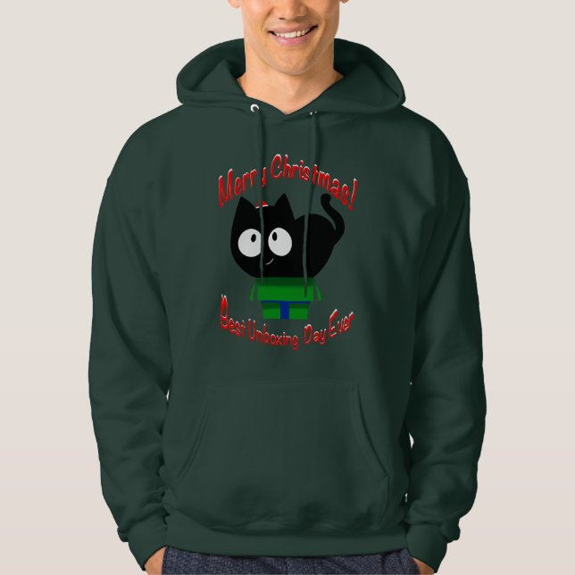 Weihnachtskatzenhoodie Hoodie (Vorderseite)