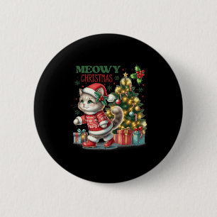 Weihnachtskatzenjause und Baumkuchen Funny Meowy K Button