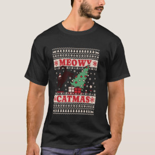 Weihnachtskatzenliebhaber Meowy Catmas Lustige Xma T-Shirt