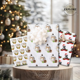 Weihnachtskatzenliebhaber PAPIERSHEETS Geschenkpapier Set