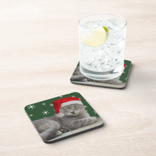 WeihnachtskatzenUntersetzer Getränkeuntersetzer