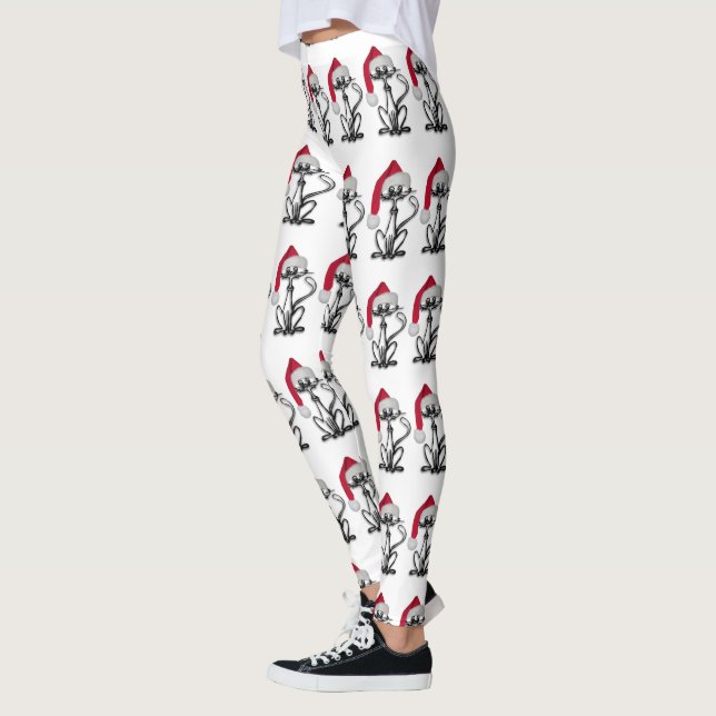 Weihnachtskatzenurlaub Leggings (Links)
