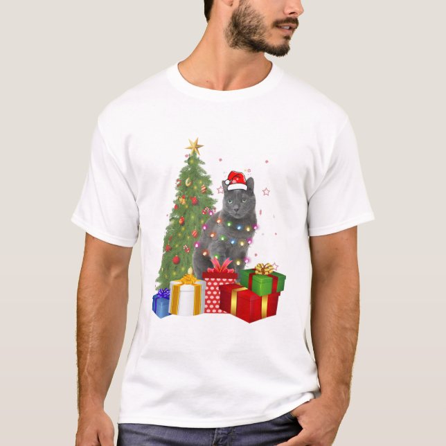 Weihnachtskatzenweihe Weihnachtsbaummilch Weihnach T-Shirt (Vorderseite)