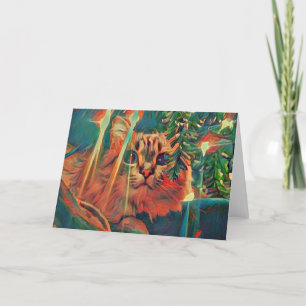 Weihnachtskatzenwunder Weihnachtskarte Feiertagskarte