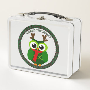 Weihnachtskauz Metall Lunch Box