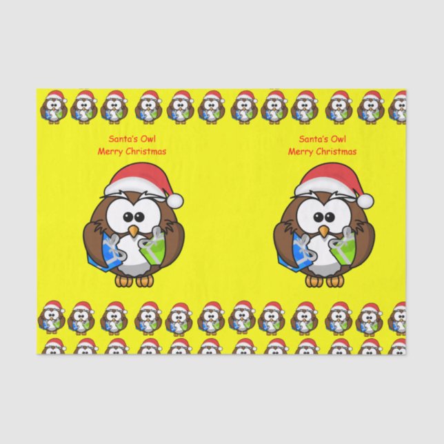 Weihnachtskauz Seidenpapier (Vorderseite)