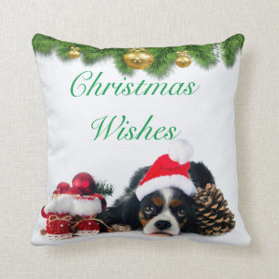 Weihnachtskavalier König Charles Spaniel Hund Kissen