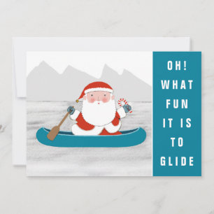 Weihnachtskayaking Camping Weihnachtskarten Feiertagskarte