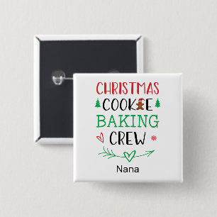 Weihnachtskeks Backen Crew passend Familienname Button