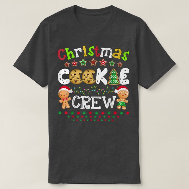 Weihnachtskeks Backgebäck Crew Funny Pajamas Famil T-Shirt (Design vorne)