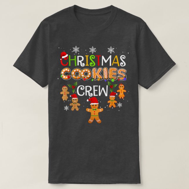 Weihnachtskeks Backgebäck Crew Funny Pajamas Famil T-Shirt (Design vorne)
