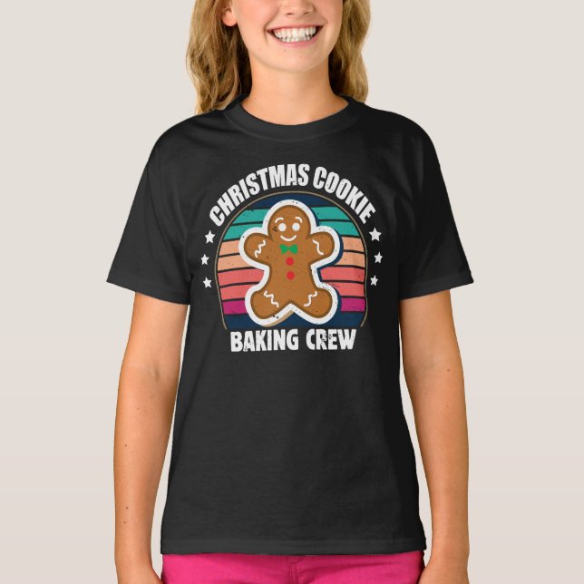 Weihnachtskeks Backgebäck Crew T-Shirt (Vorderseite)