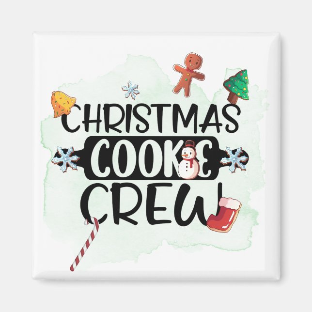 Weihnachtskeks-Crew Magnet (Vorne)