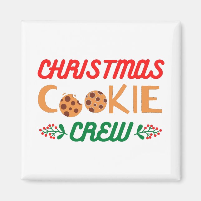 Weihnachtskeks-Crew Magnet (Vorne)