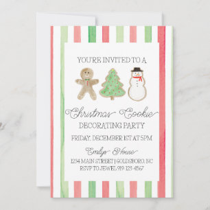 Weihnachtskeks Dekorieren der Party Einladung