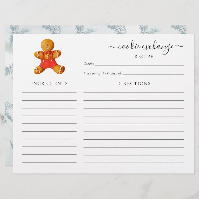 Weihnachtskeks-Ersatz Briefbogen (Vorne/Hinten)