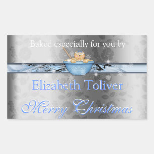Weihnachtskeks, Fudge, Kuchen, Geschenketikett Rechteckiger Aufkleber