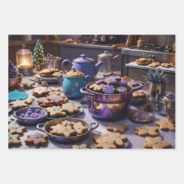 Weihnachtskeks Geschenkpapier Set