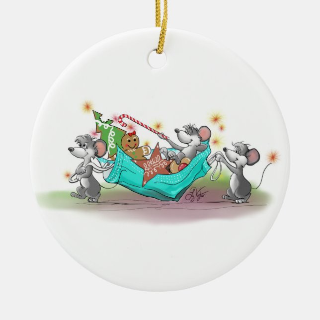 Weihnachtskeks Heist Keramik Ornament (Vorne)