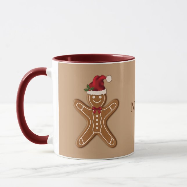 Weihnachtskeks mit Namen Tasse (Links)