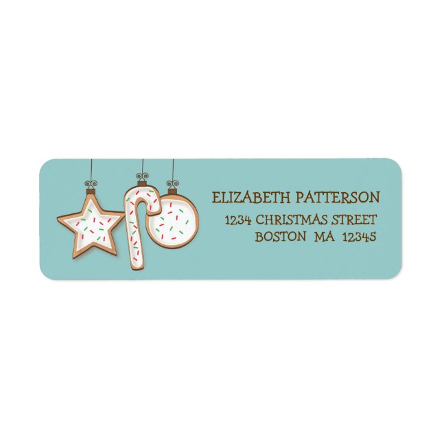 Weihnachtskeks Yummy Address Labels (Vorne)