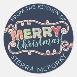 Weihnachtskekse aus der Aufkleberküche Runder Aufkleber