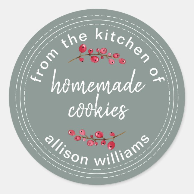 Weihnachtskekse aus der Küche von Kraft Runder Aufkleber (Vorderseite)