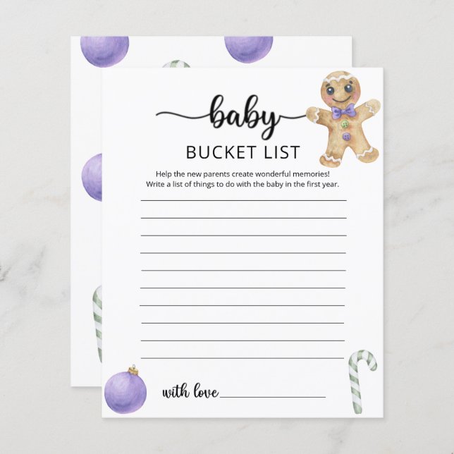 Weihnachtskekse | Baby Eimer List Game (Vorne/Hinten)