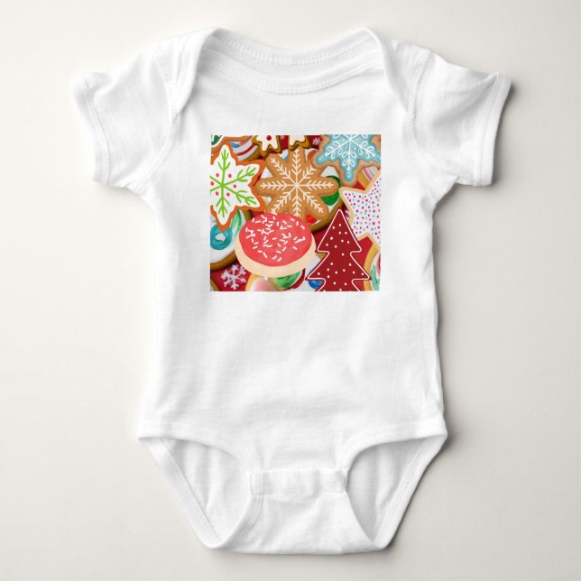 Weihnachtskekse Baby Strampler (Vorderseite)