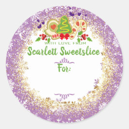 Weihnachtskekse Backbäckerei von cl Runder Aufkleber