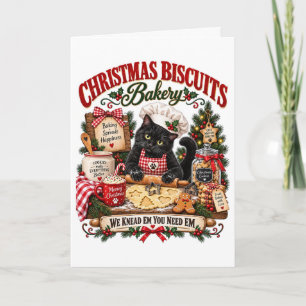 Weihnachtskekse Bäckerei Katze Meowy Weihnachtsges Feiertagskarte