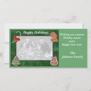 Weihnachtskekse Candy Cane Fotokarte Feiertagskarte